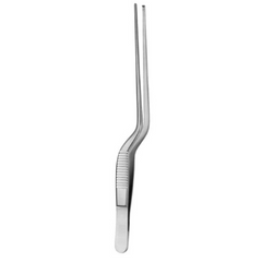 V. Mueller Tissue Forceps V. Mueller® Gruenwald 6-1/4 Inch Length Surgical Grade Stainless Steel NonSterile NonLocking Serrated Bayonet Handle Straight Serrated Tips with 1 X 2 Teeth - M-1149490-3341 - Each