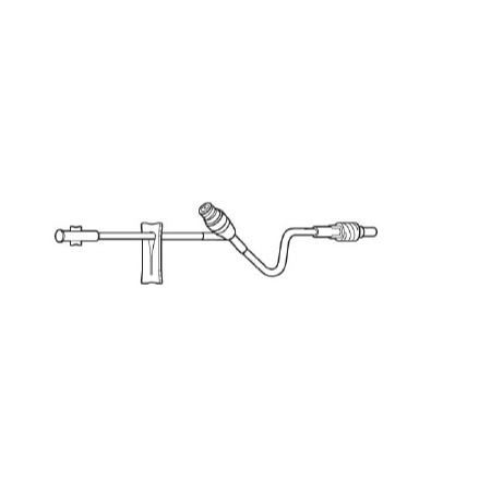 Baxter Extension Set 8 Inch Tubing 1 Port 1.4 mL Priming Volume DEHP - M-457321-4181 - Case of 48