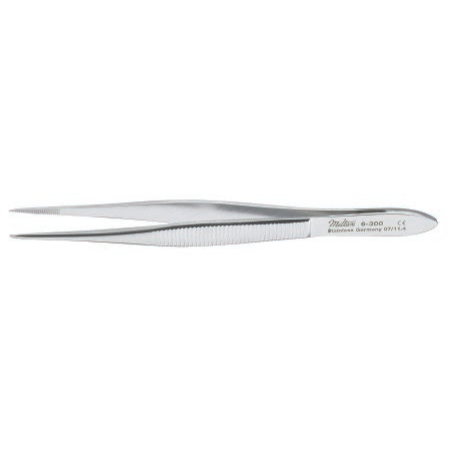 Miltex Splinter Forceps Miltex® Allis 4 Inch Length OR Grade German Stainless Steel NonSterile NonLocking Thumb Handle Straight Pointed Tip - M-213191-3479 - Each