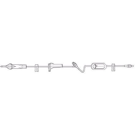 Baxter Primary Administration Set 10 Drops / mL Drip Rate 107 Inch Tubing 1 Port - M-514552-4844 - Case of 48