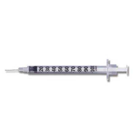 Becton Dickinson Tuberculin Syringe with Needle PrecisionGlide™ 1 mL 26 Gauge 3/8 Inch Detachable Needle Without Safety - M-474-2420 - Case of 800