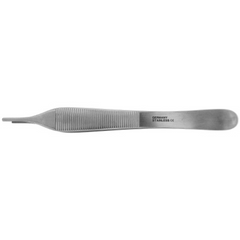 BR Surgical Tissue Forceps BR Surgical DeBakey-Adson 4-3/4 Inch Length Surgical Grade Stainless Steel NonSterile NonLocking Thumb Handle Straight 1.5 mm Wide Atraumatic Tips - M-774295-2320 - Each