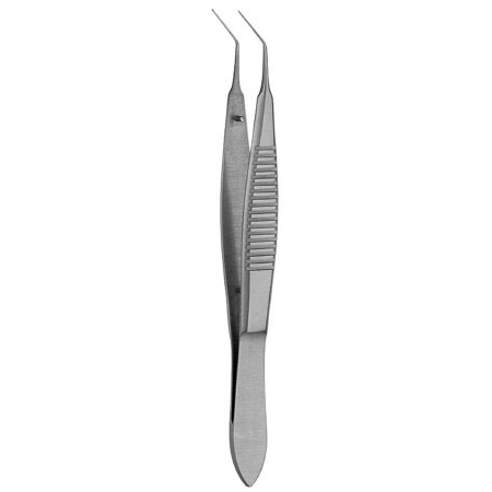 V. Mueller Tissue Forceps V. Mueller® Kelman-McPherson 3-5/8 Inch Length Surgical Grade Stainless Steel NonSterile NonLocking Serrated Thumb Handle Angled With Tying Platform - M-1151737-1261 - Each