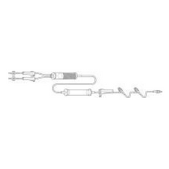 Baxter Primary Administration Set 15 Drops / mL Drip Rate 99 Inch Tubing 2 Port - M-453420-2824 - Case of 48