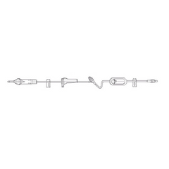 Baxter Primary Administration Set 10 Drops / mL Drip Rate 107 Inch Tubing 1 Port - M-514552-2343 - Each