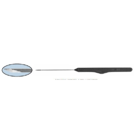 Olympus America Inc Myringotomy Knife Gyrus Stainless Steel / Plastic Flat Handle Sterile Disposable - M-354533-2622 - Box of 6