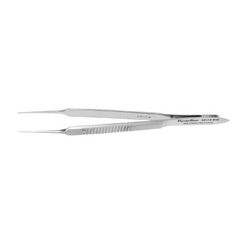 Miltex Micro Suture Forceps MeisterHand® McPherson 3-1/2 Inch Length Surgical Grade German Stainless Steel NonSterile NonLocking Thumb Handle Straight Smooth Tips with Tying Platform - M-558393-3294 - Each