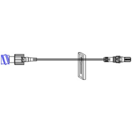 ICU Medical Extension Set 7 Inch Tubing 1 Port 0.42 mL Priming Volume DEHP-Free - M-867206-2276 - Case of 50