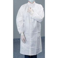 Contec Inc Cleanroom Lab Coat Contec® CritiGear™ White 3X-Large Knee Length Disposable - M-1124216-989 - Case of 30