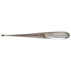BR Surgical Bone Curette BR Surgical Spratt 6-1/2 Inch Length Single-ended Hollow Handle with Grooves Size 2 Tip Straight Oval Cup Tip - M-833418-3338 - Each