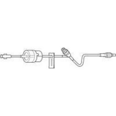 Baxter Extension Set 19 Inch Tubing 1 Port 3.3 mL Priming Volume DEHP - M-467613-3446 - Case of 48