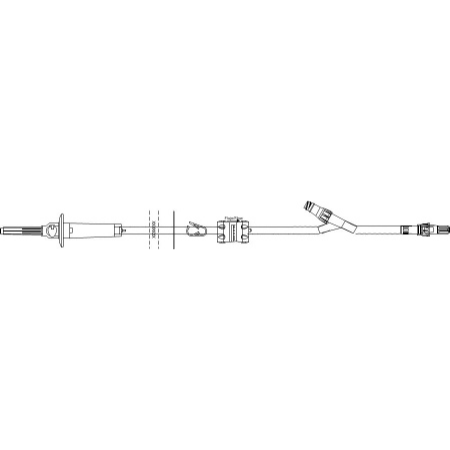 ICU Medical IV ADMIN SET, FLOW CONTROL 20DROP ROTATING LUER 84" (50/CS) - M-1120979-1453 - Case of 50