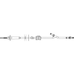 ICU Medical IV ADMIN SET, FLOW CONTROL 20DROP ROTATING LUER 84" (50/CS) - M-1120979-1453 - Case of 50