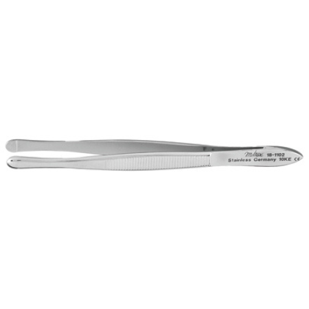 Miltex Cilia Forceps Miltex® Bergh 3-1/2 Inch Length OR Grade German Stainless Steel NonSterile NonLocking Thumb Handle Straight Smooth Tip - M-495653-1631 - Each