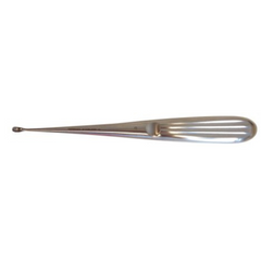 BR Surgical Bone Curette BR Surgical Spratt 6-1/2 Inch Length Single-ended Hollow Handle with Grooves Size 1 Tip Straight Oval Cup Tip - M-847592-3153 - Each