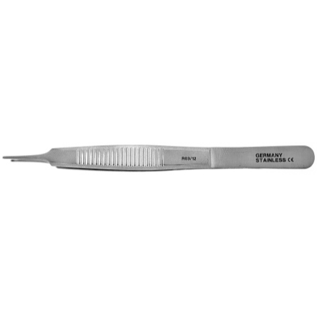 BR Surgical Tissue Forceps BR Surgical Lester 3-1/2 Inch Length Surgical Grade Stainless Steel NonSterile NonLocking Thumb Handle Straight 1 X 2 Teeth - M-795581-1937 - Each