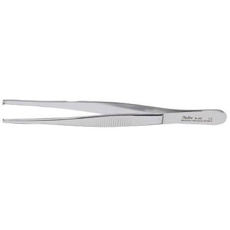 Miltex Tissue Forceps Miltex® Allis 6 Inch Length OR Grade German Stainless Steel NonSterile NonLocking Thumb Handle Straight 1 X 2 Teeth - M-263607-4208 - Each