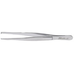 Miltex Tissue Forceps Miltex® Allis 6 Inch Length OR Grade German Stainless Steel NonSterile NonLocking Thumb Handle Straight 1 X 2 Teeth - M-263607-4208 - Each