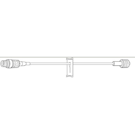 Baxter Extension Set 8 Inch Tubing 1 Port 0.6 mL Priming Volume DEHP-Free - M-457152-3317 - Case of 50