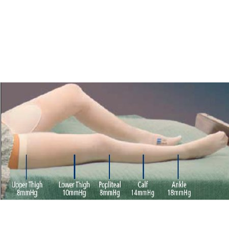 Cardinal Anti-embolism Stocking T.E.D.™ Thigh High 2X-Large / Long White Inspection Toe - M-638934-32 - CT/6