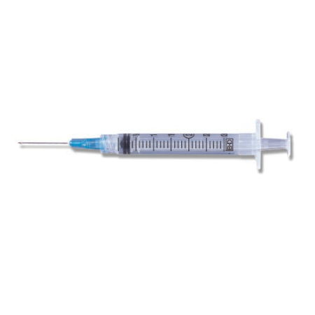 Becton Dickinson Syringe with Hypodermic Needle PrecisionGlide™ 3 mL 21 Gauge 1 Inch Detachable Needle Without Safety - M-460-4012 - Box of 100