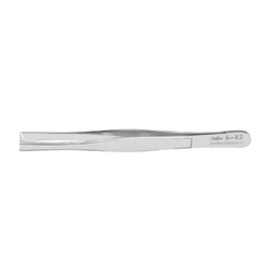 Miltex Tissue Forceps 5 Inch Length Surgical Grade Stainless Steel NonSterile NonLocking Thumb Handle Straight Serrated Tips with 1 X 2 Teeth - M-250246-1602 - Each