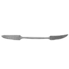 V. Mueller Bone Rasp V. Mueller Putti 10-1/2 Inch Stainless Steel Reusable Curved Thin Long Triangular Shaped Blades with Rounded Tips - M-813217-2655 - Each