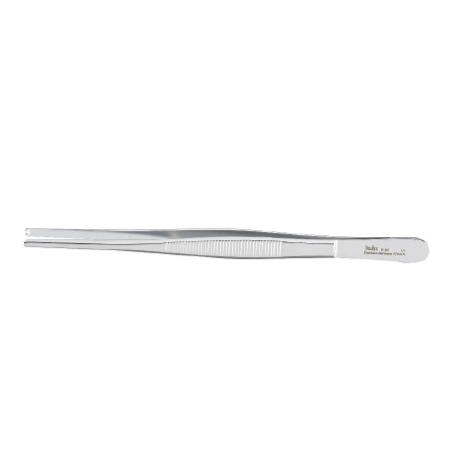 Miltex Tissue Forceps Miltex® 7 Inch Length OR Grade German Stainless Steel NonSterile NonLocking Thumb Handle Straight 1 X 2 Teeth - M-250241-1500 - Each