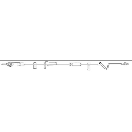 Baxter Primary Administration Set 10 Drops / mL Drip Rate 102 Inch Tubing 1 Port - M-498501-3661 - Case of 48