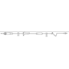 Baxter Primary Administration Set 10 Drops / mL Drip Rate 102 Inch Tubing 1 Port - M-498501-3661 - Case of 48