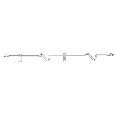 Baxter Extension Set 43 Inch Tubing 2 Ports 6.1 mL Priming Volume DEHP - M-367533-4389 - Case of 48