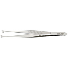 Miltex Tissue Forceps Miltex® Waldeau 4-3/8 Inch Length OR Grade German Stainless Steel NonSterile NonLocking Thumb Handle Straight 5 mm Wide Concave Jaws with Fine Teeth - M-998802-4688 - Each