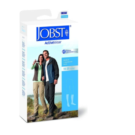 BSN Medical Compression Socks JOBST® ActiveWear Knee High Small White Closed Toe - M-826324-1598 - Pair