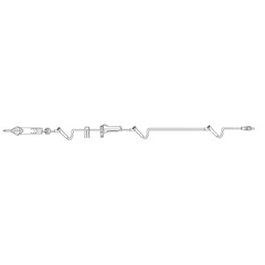 Baxter Primary Administration Set Interlink® 10 Drops / mL Drip Rate 110 Inch Tubing 3 Ports - M-242317-3762 - Case of 48