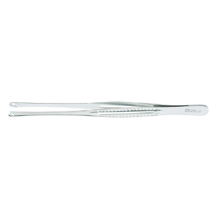 Miltex Tissue Forceps Miltex® Mayo-Russian 9 Inch Length OR Grade German Stainless Steel NonSterile NonLocking Thumb Handle Straight Serrated Tips - M-316128-1644 - Each