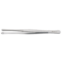 Miltex Tissue Forceps Miltex® Russian 8 Inch Length OR Grade German Stainless Steel NonSterile NonLocking Thumb Handle Straight Serrated Tips - M-250210-1567 - Each