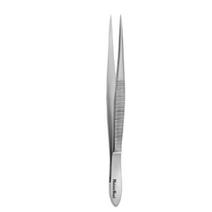 Miltex Splinter Forceps MeisterHand® 3-1/2 Inch Length Surgical Grade German Stainless Steel NonSterile NonLocking Thumb Handle Straight Serrated Tips - M-528970-1264 - Each