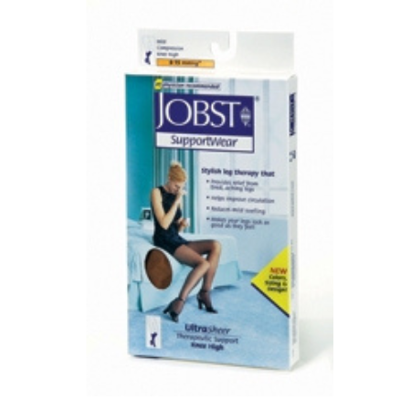 BSN Medical Compression Stocking JOBST® UltraSheer Knee High Large Natural Closed Toe - M-588053-3037 - Pair