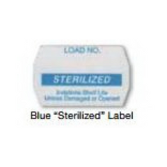 SPS Medical Supply Pre-Printed Label Advisory Label Blue Paper LOAD NO./STERILIZED/Indefinite Shelf Life/Unless Damaged or Opened Black Sterilization Label 2 X 9.5 Inch - M-939282-1644 - Box of 12