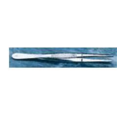 Fisher Scientific General Purpose Forceps Fisherbrand™ 11-4/5 Inch Length Stainless Steel NonSterile NonLocking Thumb Handle Straight Round Serrated Tips w/Guide Pins - M-763354-3536 - Each