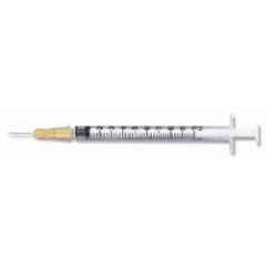 Becton Dickinson Insulin Syringe with Needle PrecisionGlide™ 1 mL 25 Gauge 5/8 Inch Detachable Needle Without Safety - M-494-3627 - Box of 100