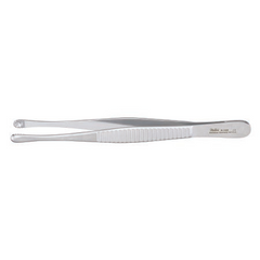 Miltex Tissue Forceps Miltex® Russian 6 Inch Length OR Grade German Stainless Steel NonSterile NonLocking Thumb Handle Straight Serrated Tips - M-250209-2178 - Each