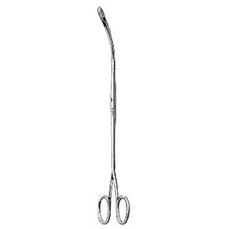 Miltex Kidney Stone Forceps Miltex® Randall 9-1/4 Inch Length OR Grade German Stainless Steel NonSterile NonLocking Finger Ring Handle Curved Serrated Tip - M-249920-3476 - Each