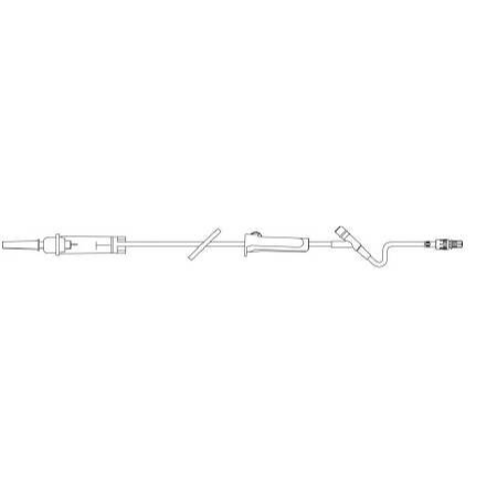 Baxter Primary Administration Set 60 Drops / mL Drip Rate 67 Inch Tubing 1 Port - M-510214-2067 - Case of 48