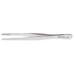 Miltex Dressing Forceps Miltex® 5 Inch Length OR Grade German Stainless Steel NonSterile NonLocking Thumb Handle Straight Serrated Tips - M-133470-3226 - Each