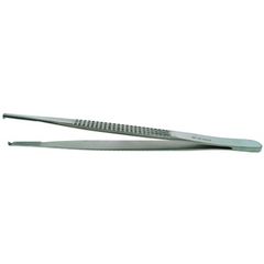 BR Surgical Tissue Forceps BR Surgical Bonney 7 Inch Length Surgical Grade Stainless Steel NonSterile NonLocking Thumb Handle Straight 1 X 2 Teeth - M-833440-4790 - Each