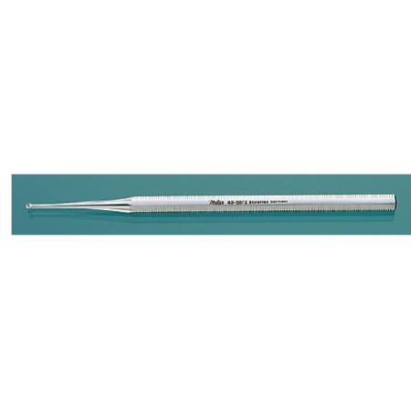 Miltex Excavator Curette Miltex® 5 Inch Length Single-ended Solid Octagon Handle 1 mm Tip Straight Fenestrated Round Cup Tip - M-275416-3730 - Each