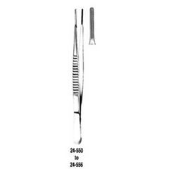 Miltex Tissue Forceps Miltex® DeBakey 6 Inch Length OR Grade German Stainless Steel NonSterile NonLocking Thumb Handle Straight Serrated Tip - M-249867-1506 - Each