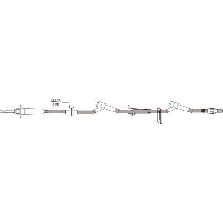 ICU Medical Primary Administration Set Bravo 24® 20 Drops / mL Drip Rate 104 Inch Tubing 3 Ports - M-518894-2136 - Case of 25