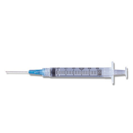 Becton Dickinson Syringe with Hypodermic Needle PrecisionGlide™ 3 mL 22 Gauge 1-1/2 Inch Detachable Needle Without Safety - M-459-3961 - Box of 100